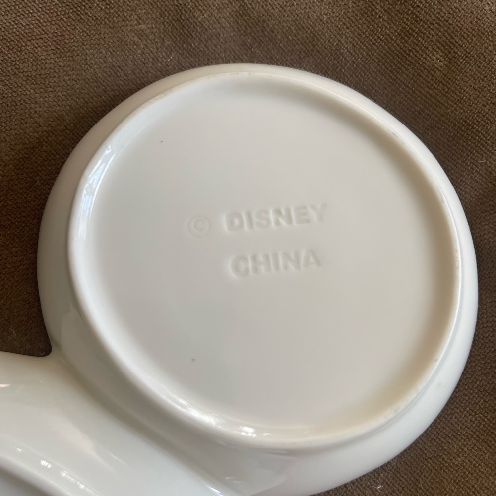White Ceramic Mickey Mouse Disney Divided Serving Platter - Picture 4 of 6